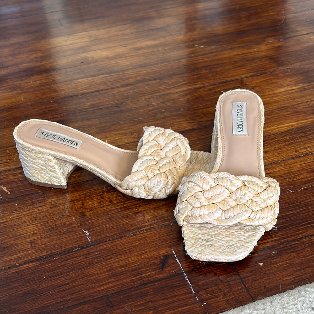 Steve Madden Braided Raffia Women's Heel Sandal